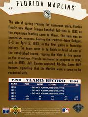 Rear | Jeff Conine [Die Cut] Baseball Cards 1995 SP Championship