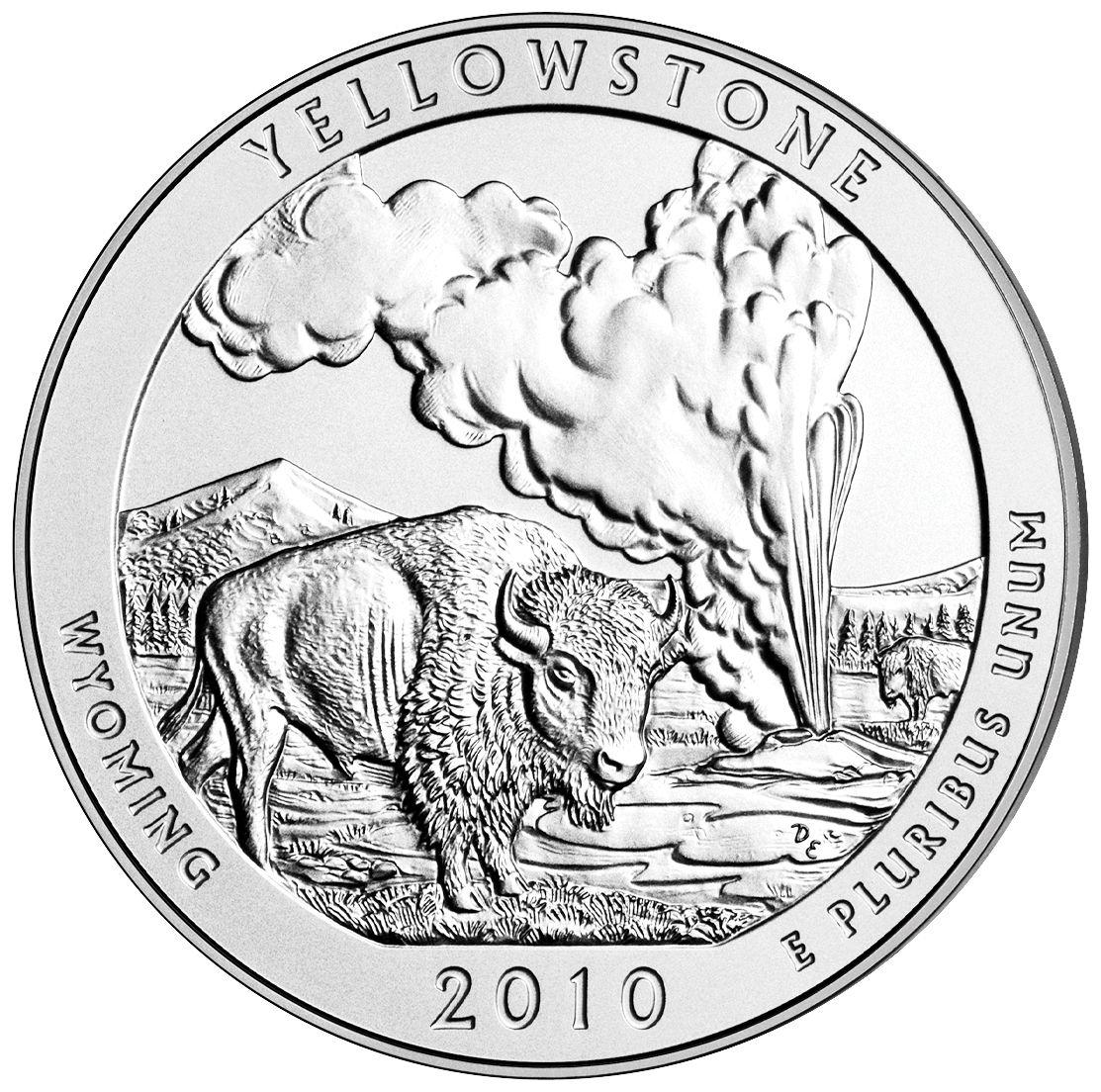 2010 [YELLOWSTONE] Coins America the Beautiful 5 Oz