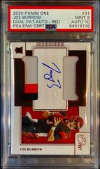 Joe Burrow [Dual Patch Autograph Red] #31 Football Cards 2020 Panini One Prices