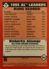 Rear | Roberto Alomar Baseball Cards 2021 Topps 1986 All Star Baseball 35th Anniversary