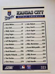 Checklist | Kansas City Royals Checklist Baseball Cards 1994 Score