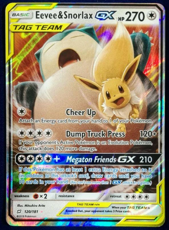 Eevee & Snorlax GX #120 Prices | Pokemon Team Up | Pokemon Cards