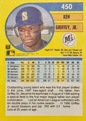 Back | Ken Griffey Jr. [Bat Around .300] Baseball Cards 1991 Fleer