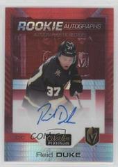 Reid Duke [Red Prism] #R-RD Hockey Cards 2020 O Pee Chee Platinum Rookie Autographs Prices