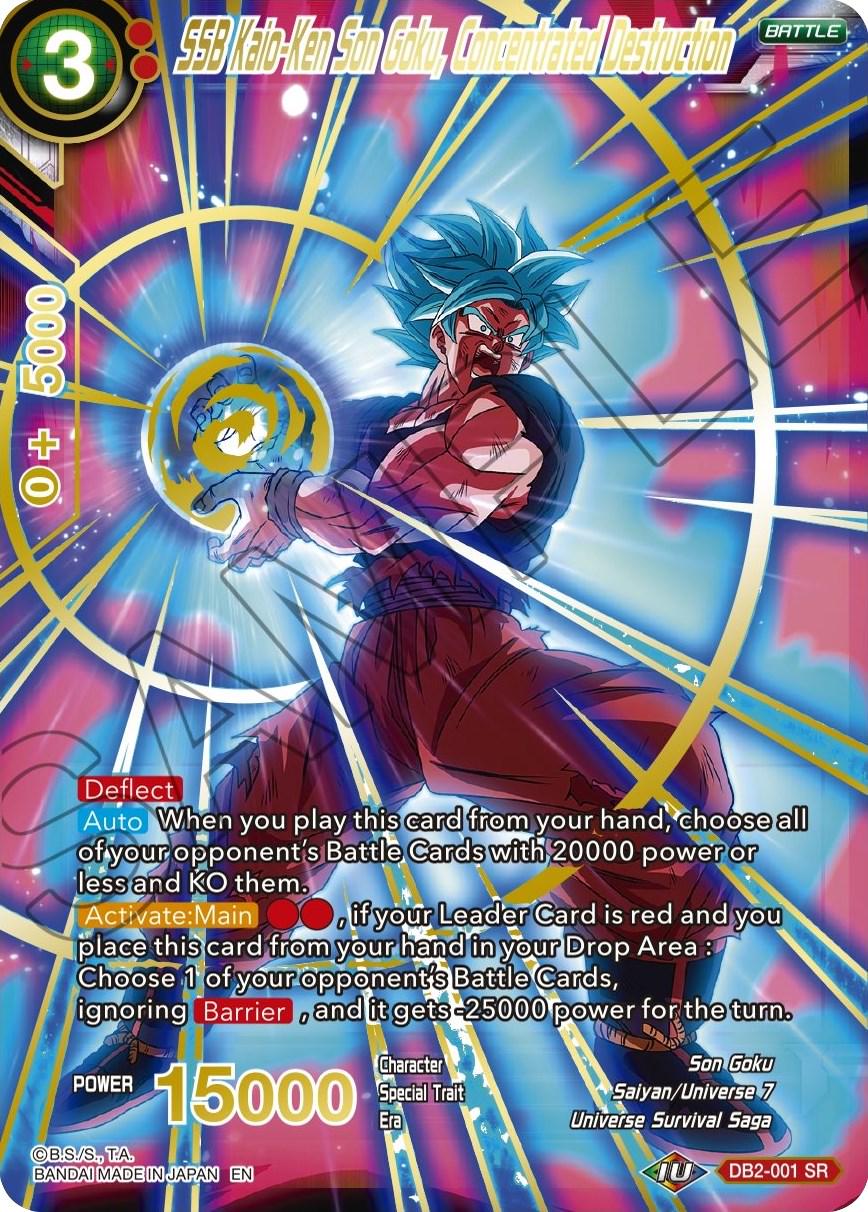 SSB Kaio-Ken Son Goku, Concentrated Destruction [Gold Stamped Foil] DB2-001 Dragon Ball Super Mythic Booster