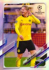Erling Haaland [Refractor] Soccer Cards 2020 Topps Chrome UEFA Champions League Prices
