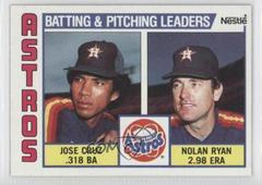 Jose Cruz, Nolan Ryan #66 Baseball Cards 1984 Topps Nestle Prices