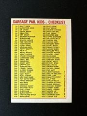 Back Of Card | Blasted BILLY [Checklist] 1985 Garbage Pail Kids