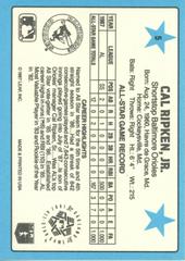 Reverse | Cal Ripken, Jr Baseball Cards 1988 Panini Donruss All Stars