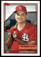 Geronimo Pena #123 Baseball Cards 1991 Topps '90 M.L. Debut Prices