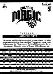 Back Of Card | Channing Frye Basketball Cards 2014 Panini Hoops