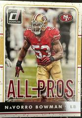 NaVorro Bowman #15 Football Cards 2016 Panini Donruss All-Pros Prices