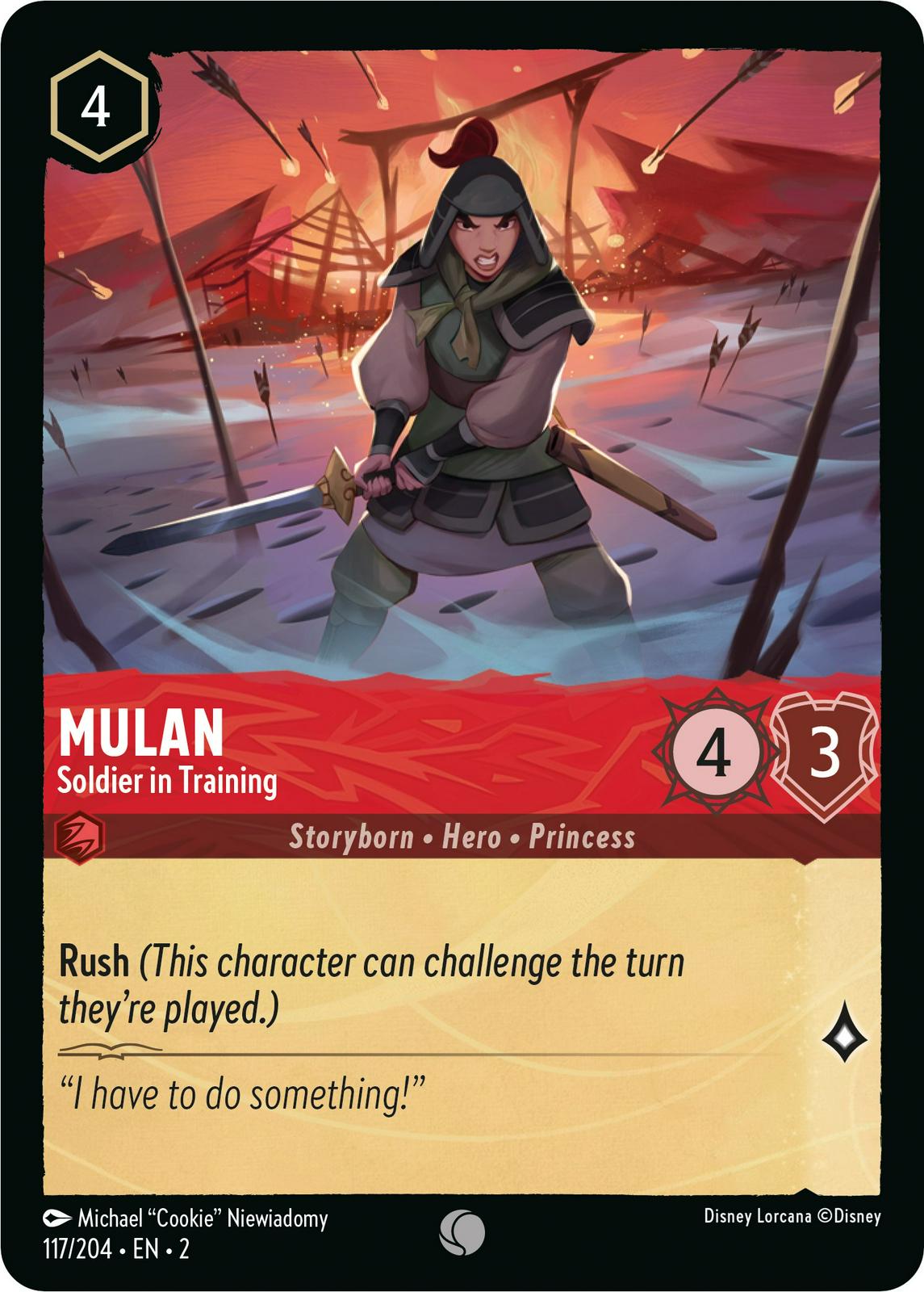 Mulan - Soldier in Training [Foil] #117 Lorcana Rise of the Floodborn