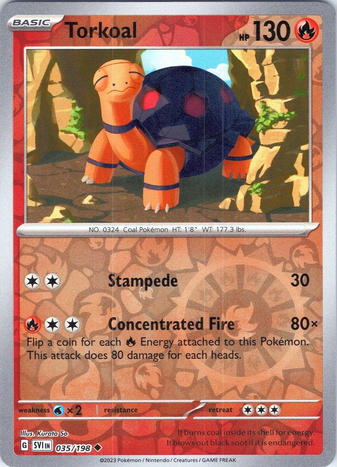 Torkoal [Reverse Holo] #35 Pokemon Scarlet & Violet