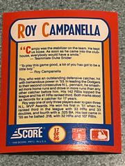 Roy Campanella #17 of 56 Baseball Cards 1990 Score the MVP's Prices