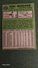 Back  | Don Mincher Baseball Cards 1967 Topps