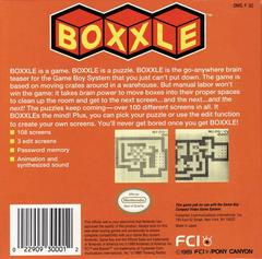 Boxxle - Back | Boxxle GameBoy
