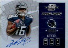 Treylon Burks [2002 Throwback Autograph] #02TR-TB Football Cards 2022 Panini Contenders Optic Throwback Rookie Autographs Prices