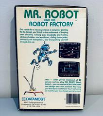 Back Cover | Mr. Robot And His Robot Factory Atari 400