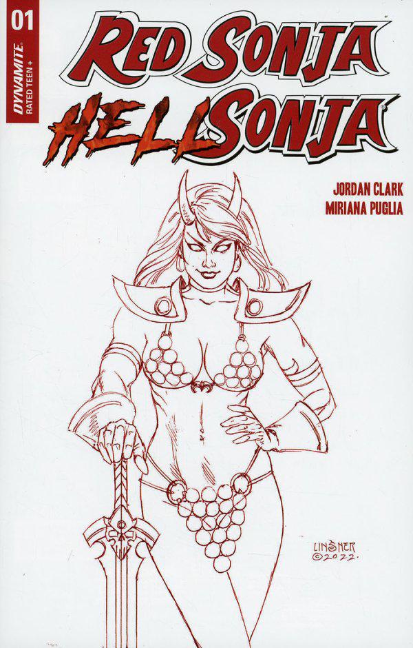 Red Sonja / Hell Sonja [Linsner Red Sketch] #1 (2022) Comic Books Red Sonja / Hell Sonja