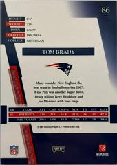 Back | Tom Brady Football Cards 2007 Playoff Absolute Memorabilia