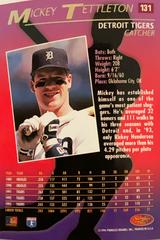 Rear | Mickey Tettleton Baseball Cards 1994 Sportflics 2000