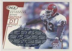 Richard Seymour [Red] Football Cards 2001 Sage Autographs Prices