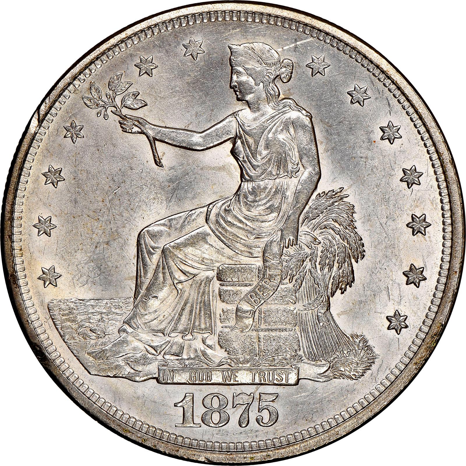 1875 CC Coins Trade Dollar