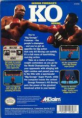 George Foreman'S KO Boxing - Back | George Foreman's KO Boxing NES