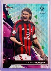 Paolo Maldini [Aqua] Soccer Cards 2021 Topps Finest UEFA Champions League Prices
