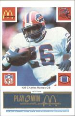 Charles Romes #26 Football Cards 1986 McDonald's Bills Prices