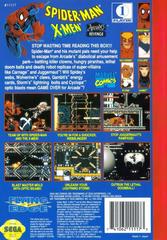 Back Cover | Spiderman X-Men Arcade's Revenge Sega Genesis