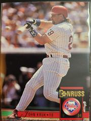 John Kruk #7 Baseball Cards 1994 Donruss Prices