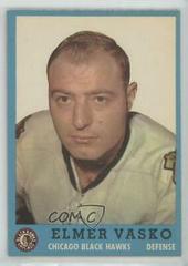 Elmer Vasko Hockey Cards 1962 Topps Prices