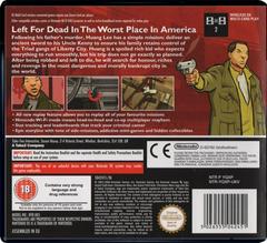 Back Cover (EU) | Grand Theft Auto: Chinatown Wars PAL Nintendo DS