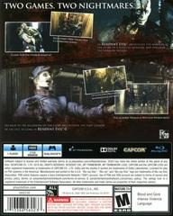 Back Cover | Resident Evil Origins Collection Playstation 4