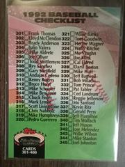 Checklist #301-400 #588 Baseball Cards 1992 Stadium Club Prices
