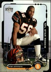 Brian Simmons #15 Football Cards 1998 Upper Deck Prices