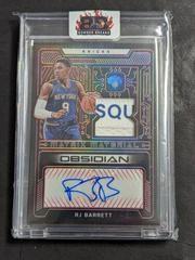 RJ Barrett [Red] Basketball Cards 2021 Panini Obsidian Matrix Material Autographs Prices