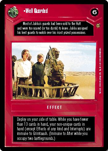 Well Guarded [Limited] Star Wars CCG Jabba's Palace