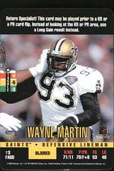 Wayne Martin Football Cards 1995 Panini Donruss Red Zone Prices