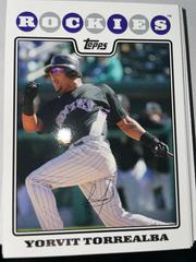 Front | Yorvit Torrealba Baseball Cards 2008 Topps