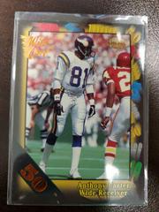 Anthony Carter [50 Stripe] #114 Football Cards 1991 Wild Card Prices