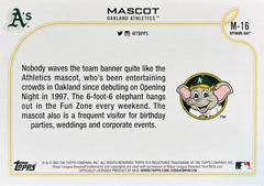 Card Back | Mascot Baseball Cards 2022 Topps Opening Day Mascots