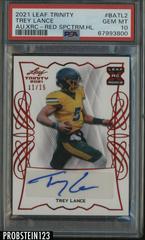 Trey Lance [Red] #BA-TL2 Football Cards 2021 Leaf Trinity Signatures Prices