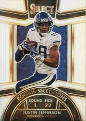 Justin Jefferson Football Cards 2020 Panini Select Rookie Selections Prices