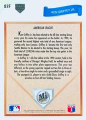 Card Back | Ken Griffey Jr. Baseball Cards 1991 Upper Deck Final Edition