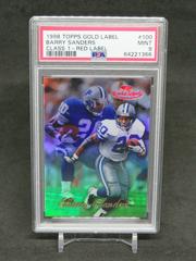 Barry Sanders [Class 1 Red] Football Cards 1998 Topps Gold Label Prices