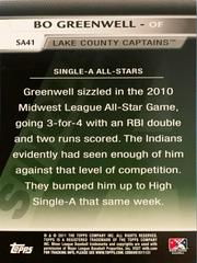 Rear | Bo Greenwell Baseball Cards 2011 Topps Pro Debut Single A All Stars