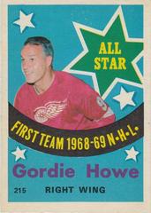 Gordie Howe #215 Hockey Cards 1969 O-Pee-Chee Prices
